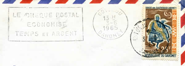 oblitération mécanique chèque postal