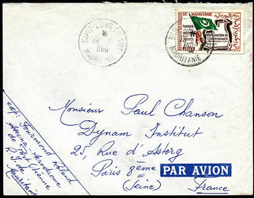 cachet SAINT-LOUIS TRANSIT MAURITANIE
