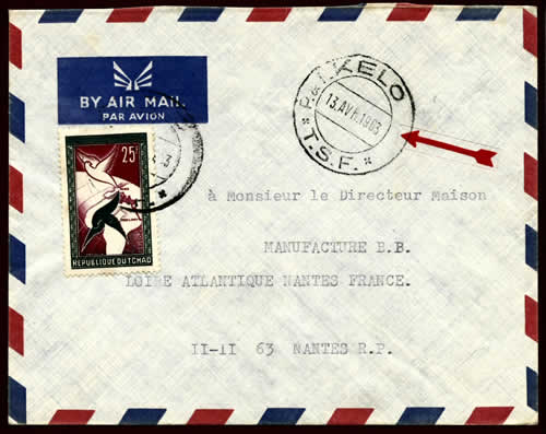 ex-cachet de l'AEF de Kelo caviardé