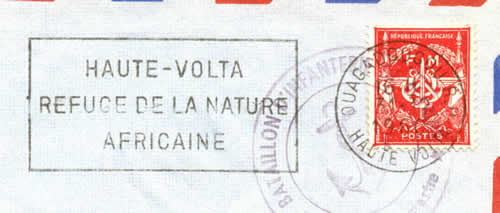 Oblitération mécanique refuge nature africaine ouagadougou