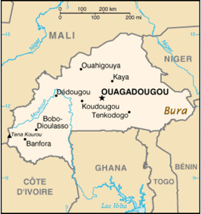 Carte de Haute-Volta