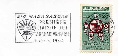 Oblitération mécanique air madagascar