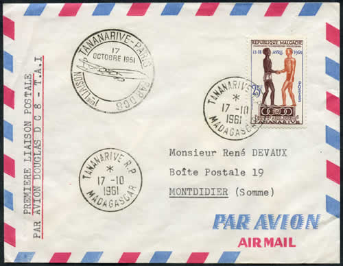 1ere liaison DC8 tana Paris