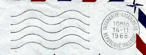 Oblitération mécanique République Malgache