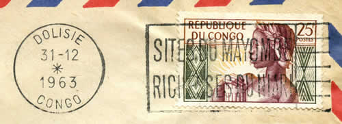 Oblitération mécanique de Dolisie en 1963