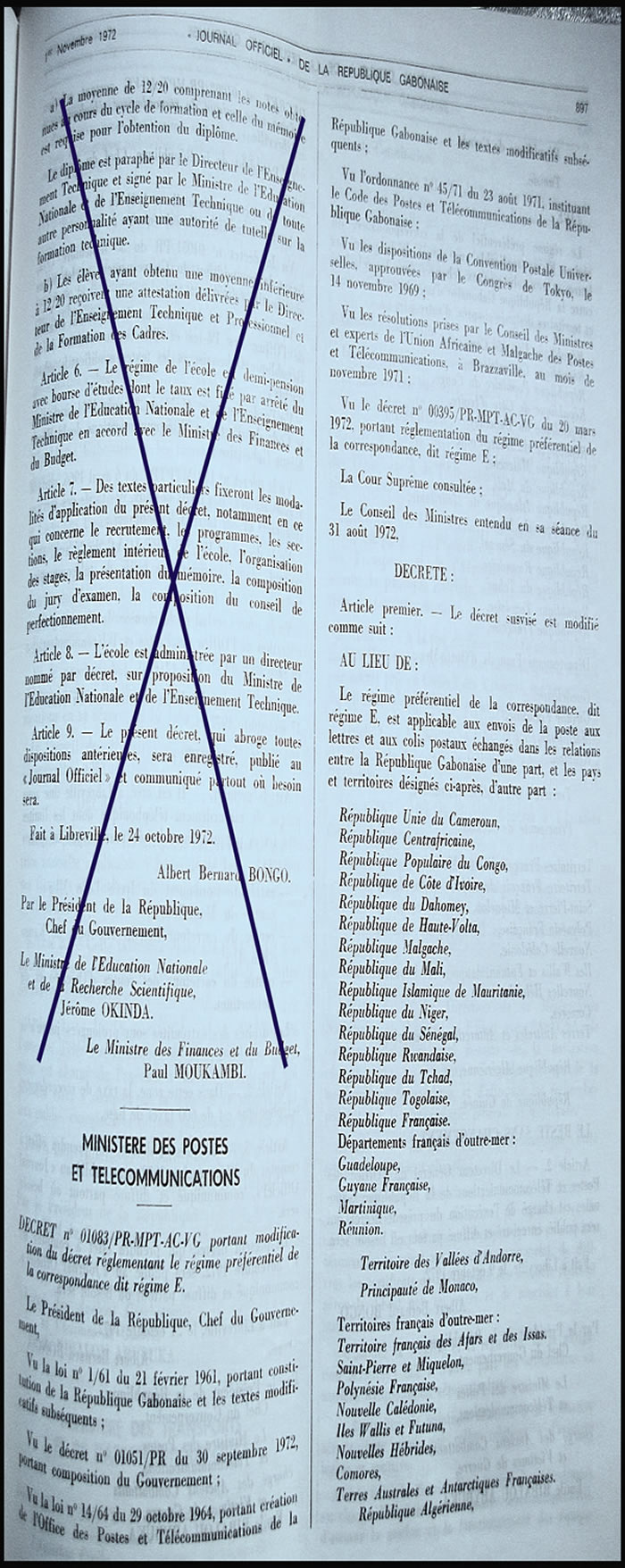 rectification de la liste des pays du régime étendu page 1