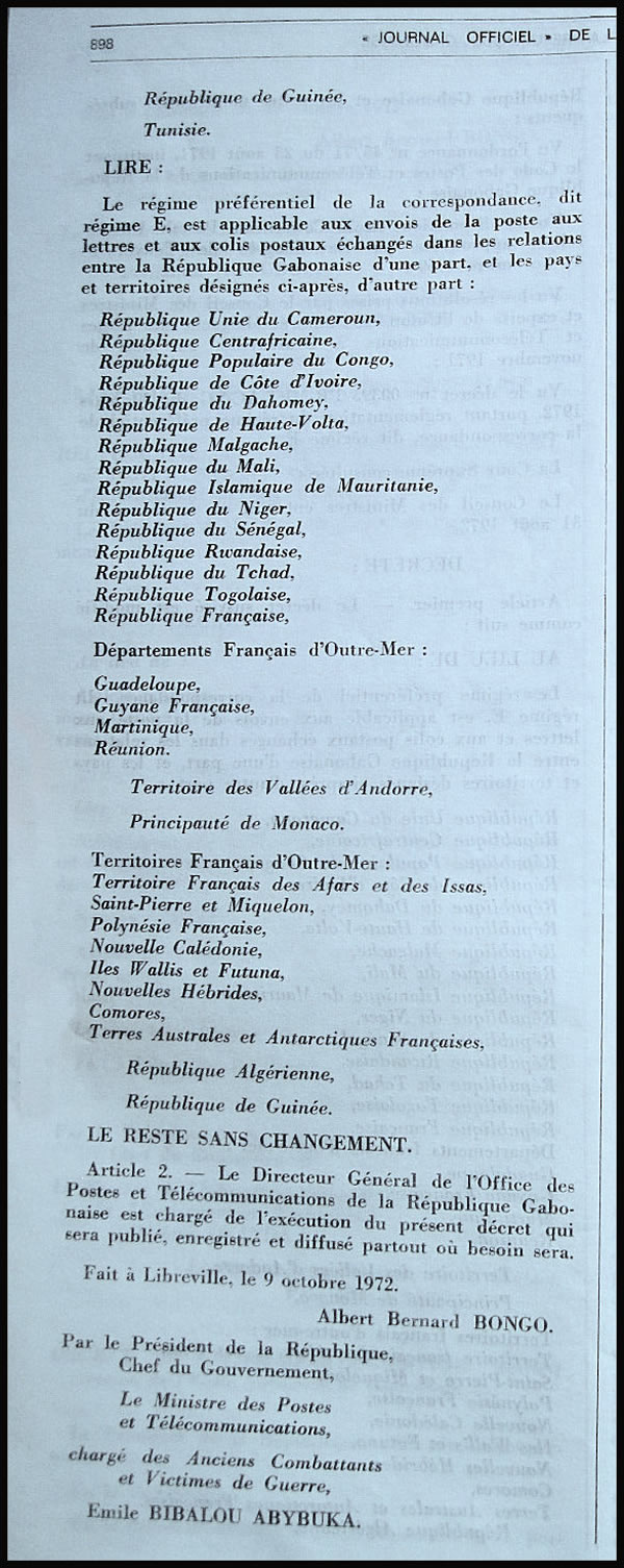 rectification de la liste des pays du régime étendu page 2