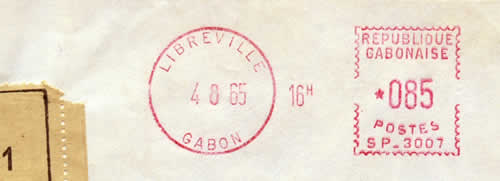 EMA SATAS SP GABON dans le bloc dateur et heure à l'extérieur