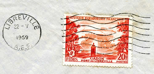 Oblitération mécanique Libreville AEF