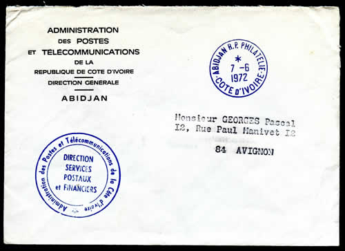 Abidjan Philatélie 1972