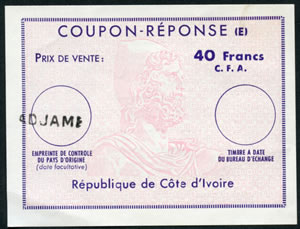 CRE Cote d'Ivoire 40FCFA type Ex10