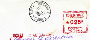 EMA Havas type M légende COTE d'IVOIRE