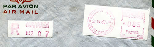 EMA type PR légende REPUBLIQUE DE CTE D'IVOIRE