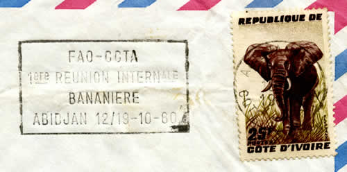 Oblitération mécanique conférence bananière