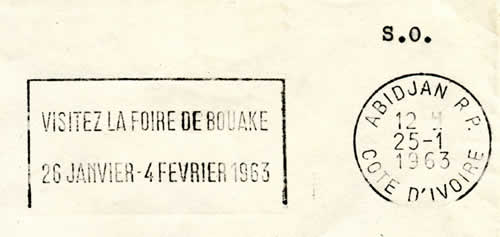 oblitération mécanique foire de bouake
