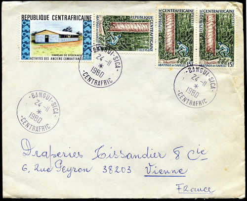 Cachet échoppé sur lettre