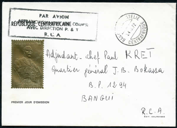 Empreinte du timbre sur lettre