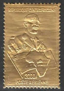 Bokassa timbre doré