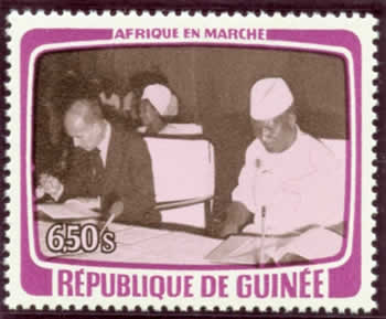 Visite Giscard D'Estaing en Guinée