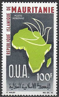 Timbre OUA de Mauritanie