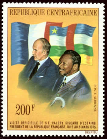 Visite Pdt Giscard d'Estaing en centrafrique