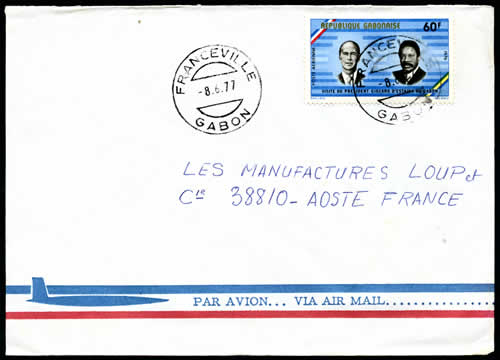 Visite Giscard au Gabon sur lettre
