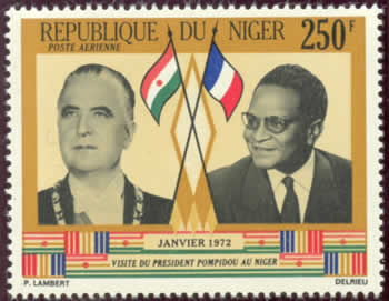 Visite Pompidou au Niger