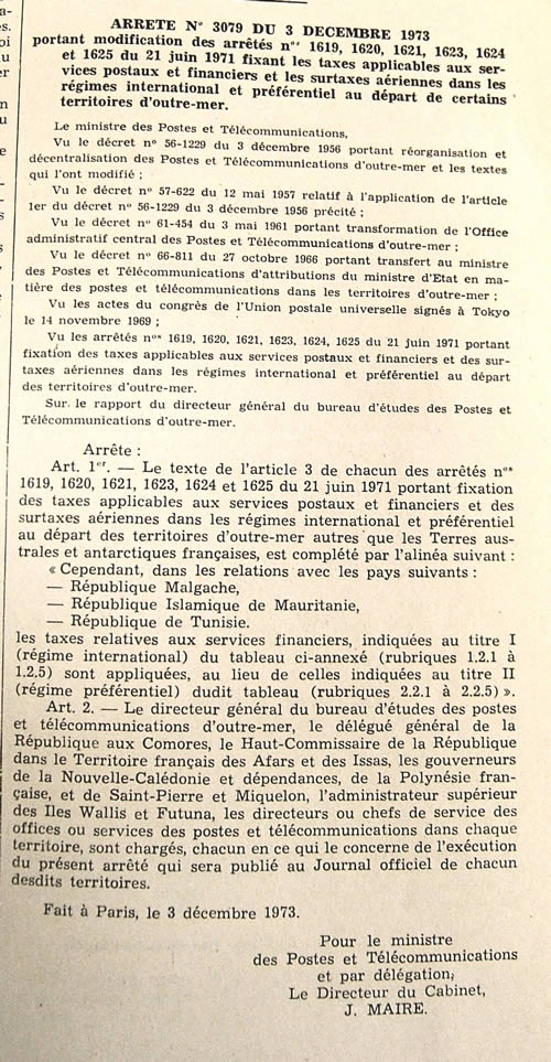 modification de la liste des pays du tarif préférentiel.