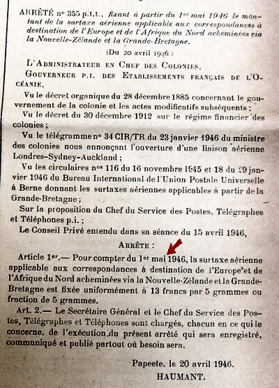 taris poste aérienne