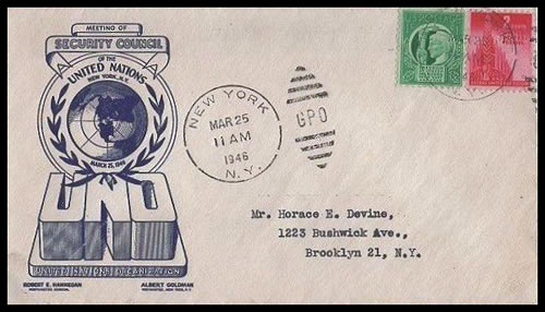 première réunion du Conseil de Sécurité de l'ONU