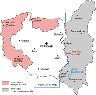 redécoupage de la Pologne 1945