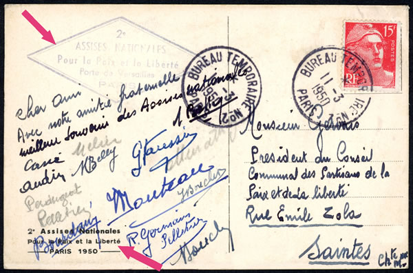 2èèmes assises nationales pour la liberté et la paix mars 1950