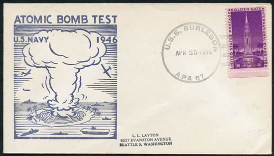 Bikini atomic tetsts USS Burleson