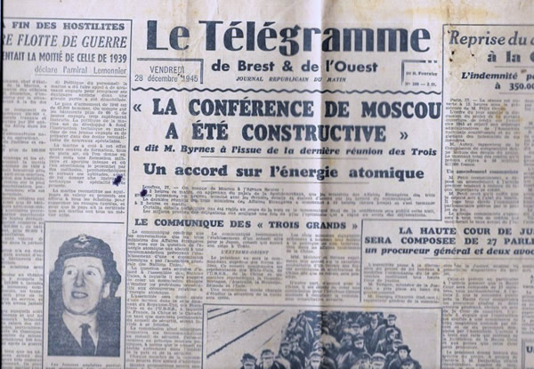 Compte rendu journalistique de la Conférence de Moscou en décembre 1945