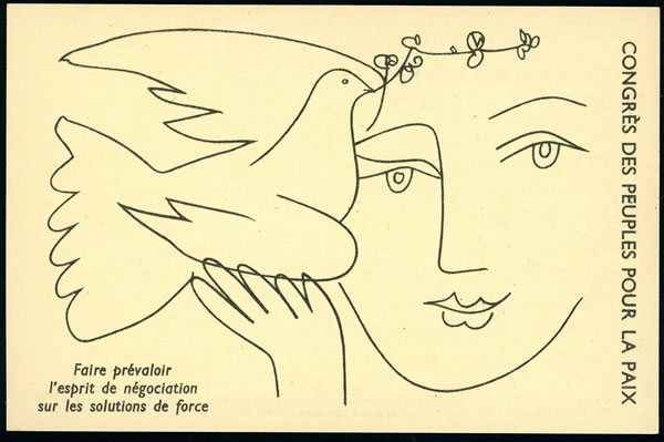 Carte-pétition pour le Congrès des peuples pour la Paix à Vienne recto