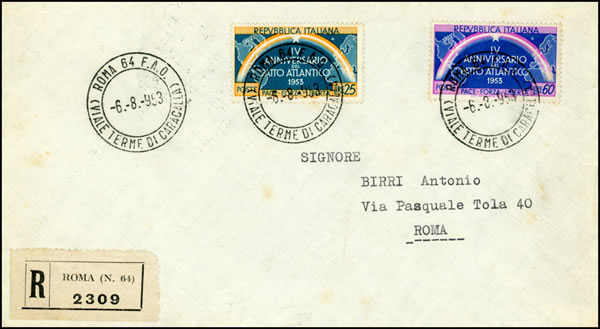 FDC OTAN Italie 1953