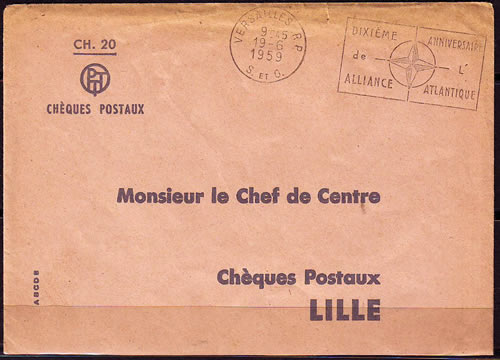 Flamme à droite 10ème anniversaire de l'OTAN Versailles