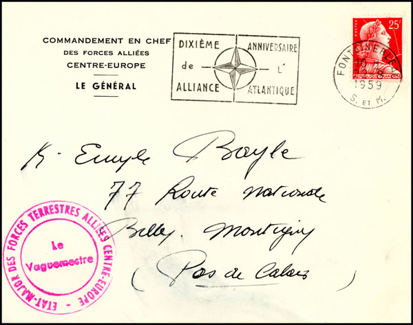 Lettre du général commandant le CINCENT