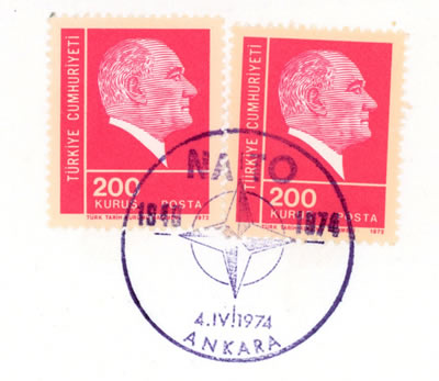 oblitération temporaire Ankara  OTAN 19474