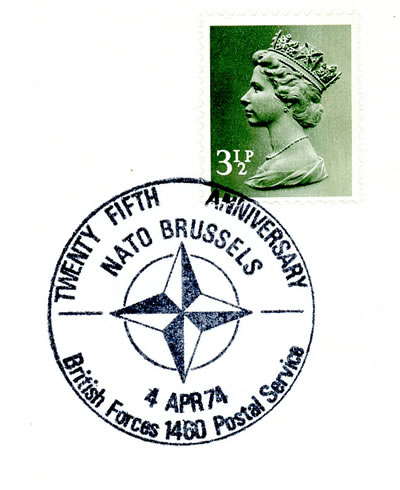 Oblitération Temporaire 25ème anniversaire de l'OTAN British Forces
