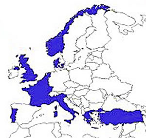 OTAN 1952 après l'entrée de la Grèce et de la Turquie
