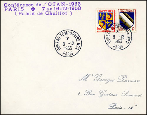 Bureau temporaire No2 session  OTAN decembre 1953