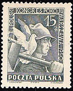 Timbre pour le 1er congrès de la paix