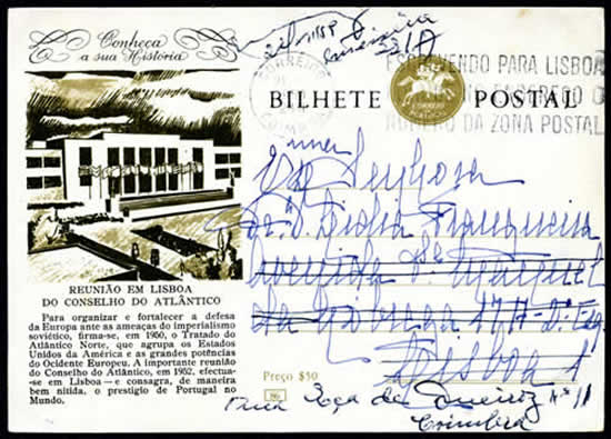 Entire postal du Portugal consacré à la réunion de l'OTAN