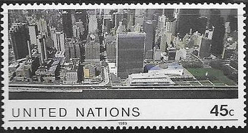 Siège de l'ONU vu d'avion