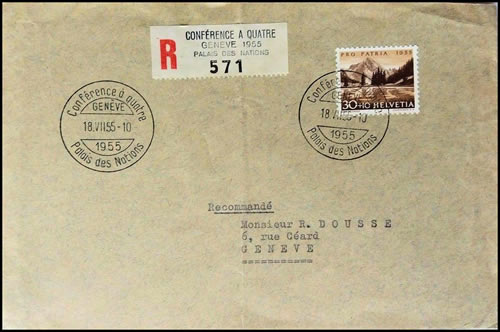 Lettre recommandée à partir du bureau de la Conférence