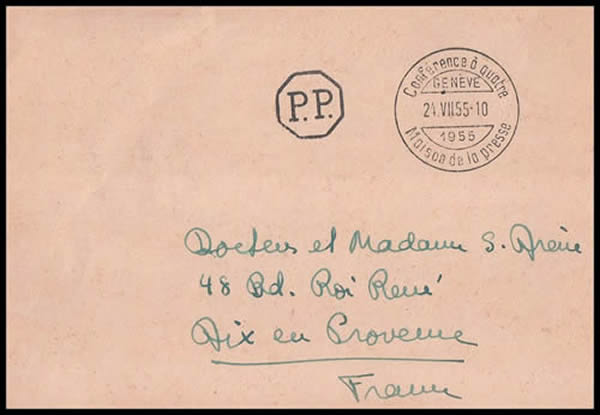 Conférence à Quatre à genève 1955