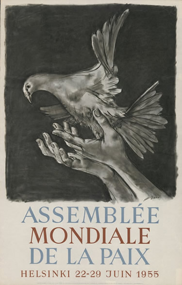 Carte Postale assemblée Mondiale de la Paix Helsinki