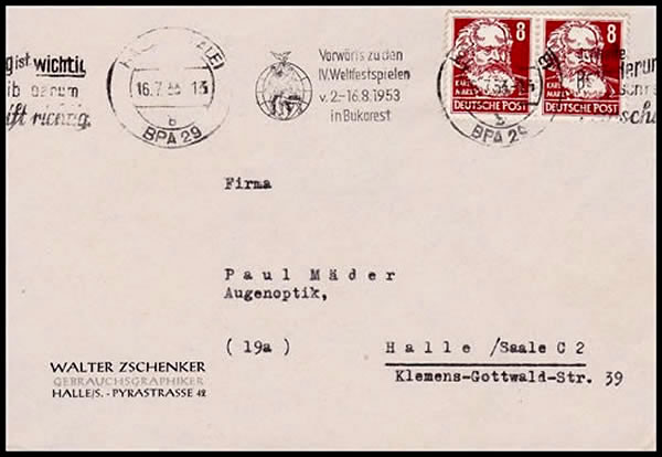 4ème jeux de la jeunesse Bucarest 1953