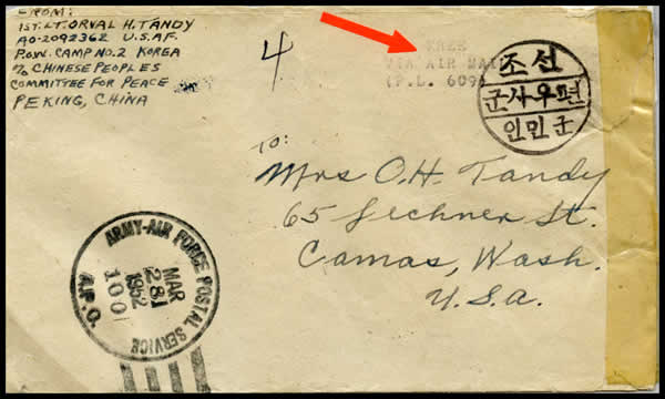 lettre d'un prisonnier US